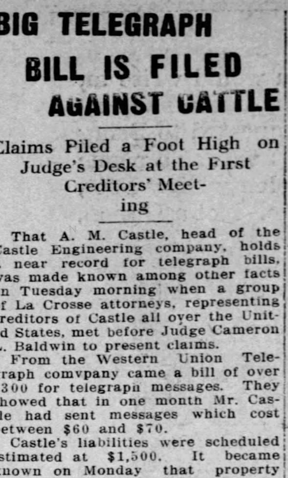 Clipping from The La Crosse Tribune